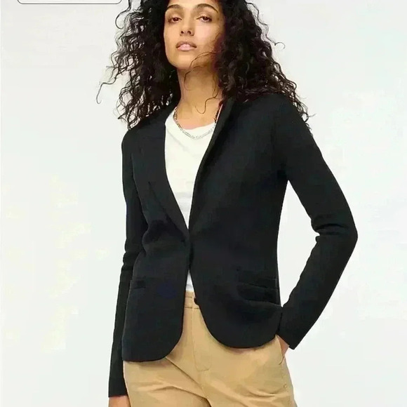 COPY - J. Crew merino wool and cottonn blend sweater blazer - Picture 1 of 6